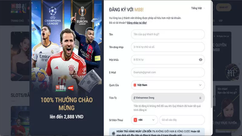 Hướng dẫn tạo lập t&agrave;i khoản hội vi&ecirc;n nhanh ch&oacute;ng
